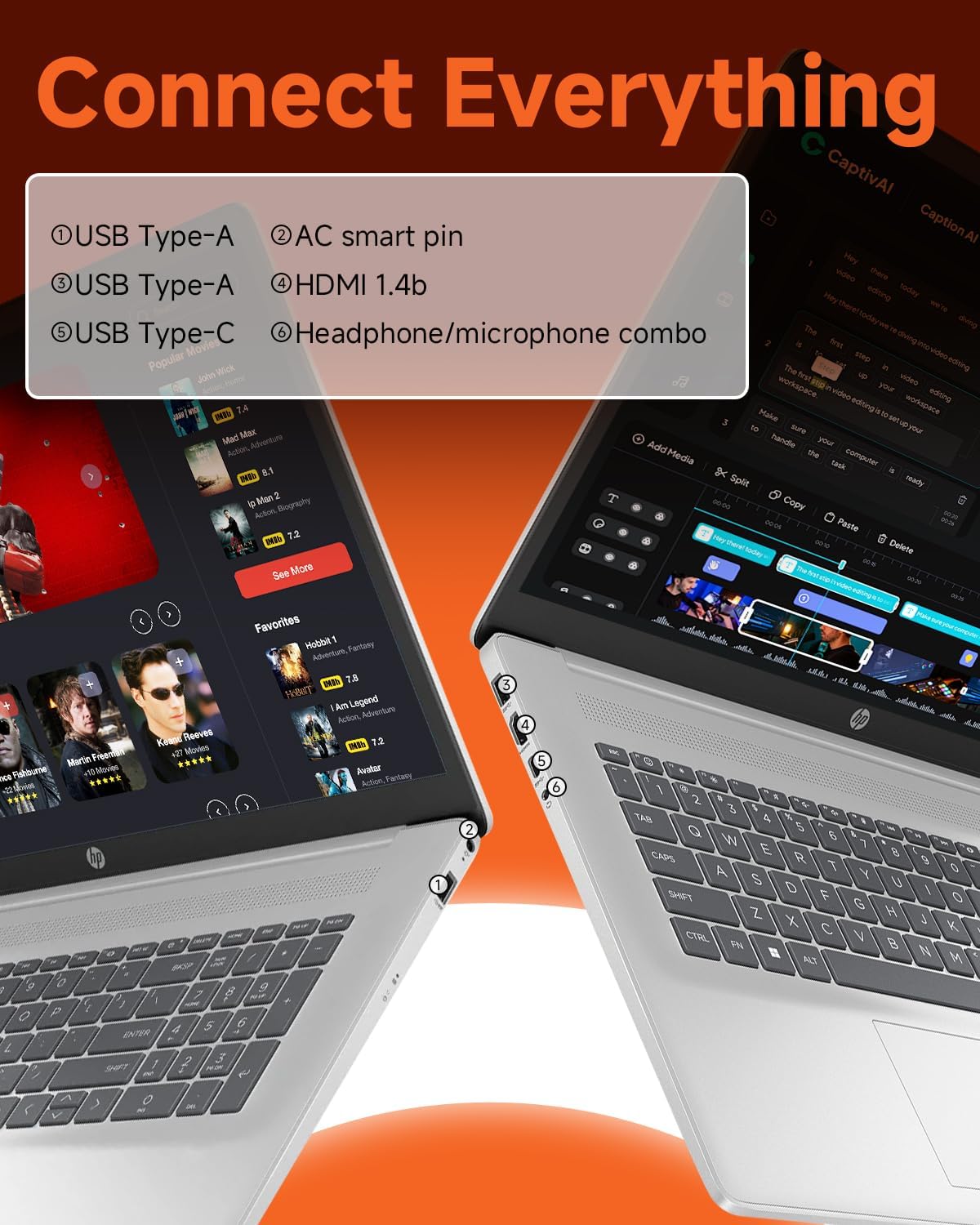 HP 17 Inch Touchscreen Laptop for Business, AMD Ryzen 5 7430U, 17.3' HD+ Anti-Glare Display, 16 GB RAM, 1 TB SSD, AMD Radeon Graphics, Copilot AI, Wi-Fi 6, Fast Charge, Windows 11 Pro, w/Accessories