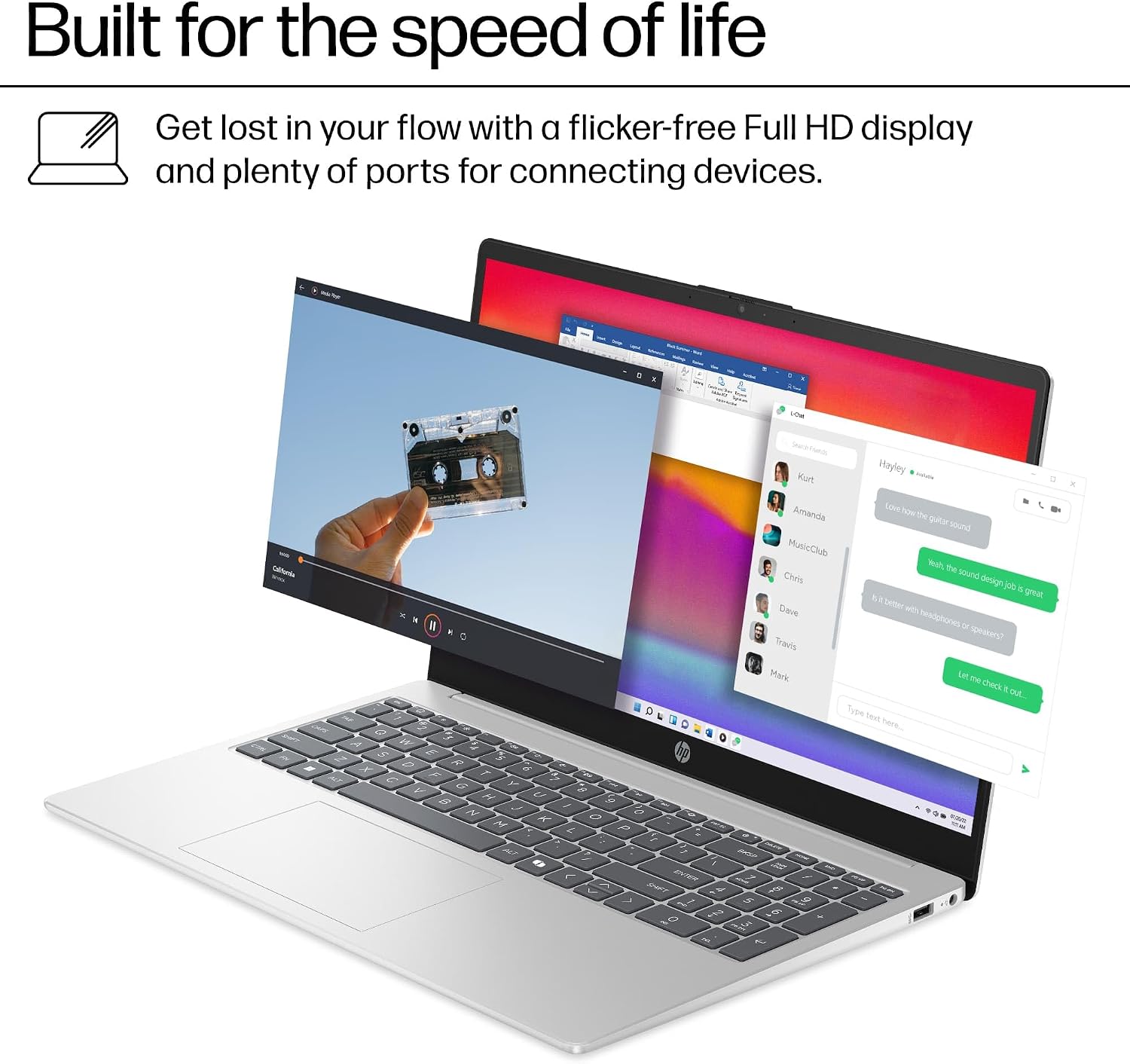 HP 15 Laptop, 15.6' Touchscreen Display, Intel 6-core i3-1315U Processor, 32GB RAM, 1TB PCIe SSD, Windows 11Pro, Wi-Fi, HDMI, USB-C, Hub and Mouse, Lightweight Student Business Laptop