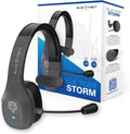 Blue Tiger Storm Gray - Premium Trucker Bluetooth Headset - Wireless Noise Canceling Mono Headset with Mic - High-Fidelity Sound, 30-Hour Talk Time, USB-C Charging - for Truck Drivers, Bluetooth 5.0