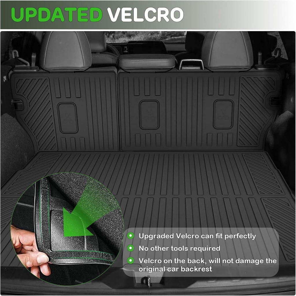 Floor Mats for 2026 Subaru Crosstrek Hybrid Upgrade Trunk Mat with Backrest Mat All Weather TPE Floor Liners Fit for Subaru Crosstrek Hybrid Odorless Anti-Slip Full Set Car Accessories(Not Fit Gas)
