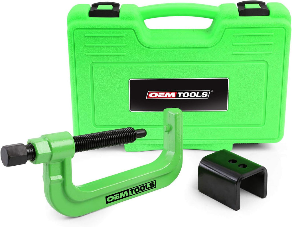OEMTOOLS 37278 Torsion Bar Tool, Heavy Duty Torsion Bar Removal Tool for GM Ford Chrysler, Extended C Frame with Ford Dodge Adapter for Suspension Key Removal