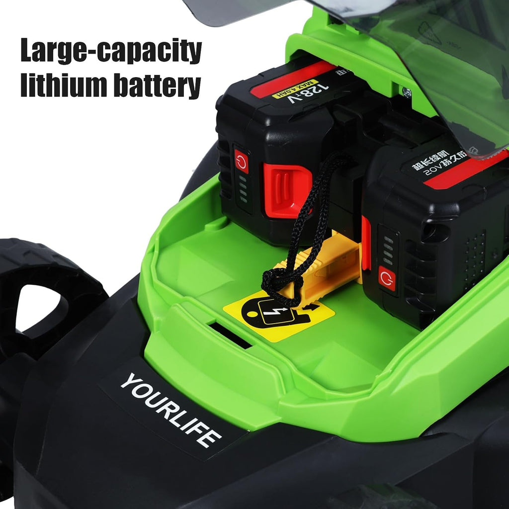 Walk-Behind Lawn Mower, 1600W Powerful Electric Lawn Mower with with Upgraded Brushless Motor & 30L Grass Tank, Height Adjustments Self Propelled Lawn Mowers Cordless Push Lawns Mower Green