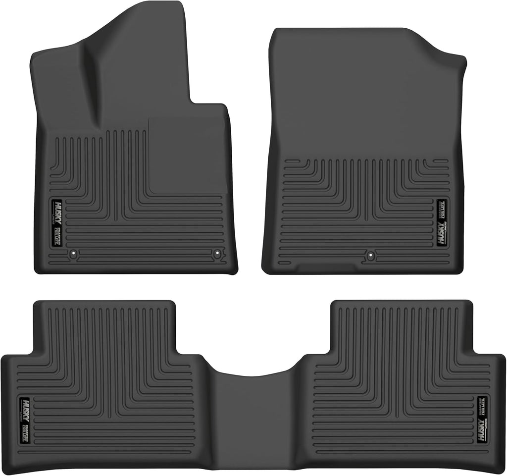 Husky Liners Weatherbeater Floor Mats | Fits 2021-2026 Kia Sorento (Excludes Hybrid) | Front & 2nd Row, 3-pc Black - 95841