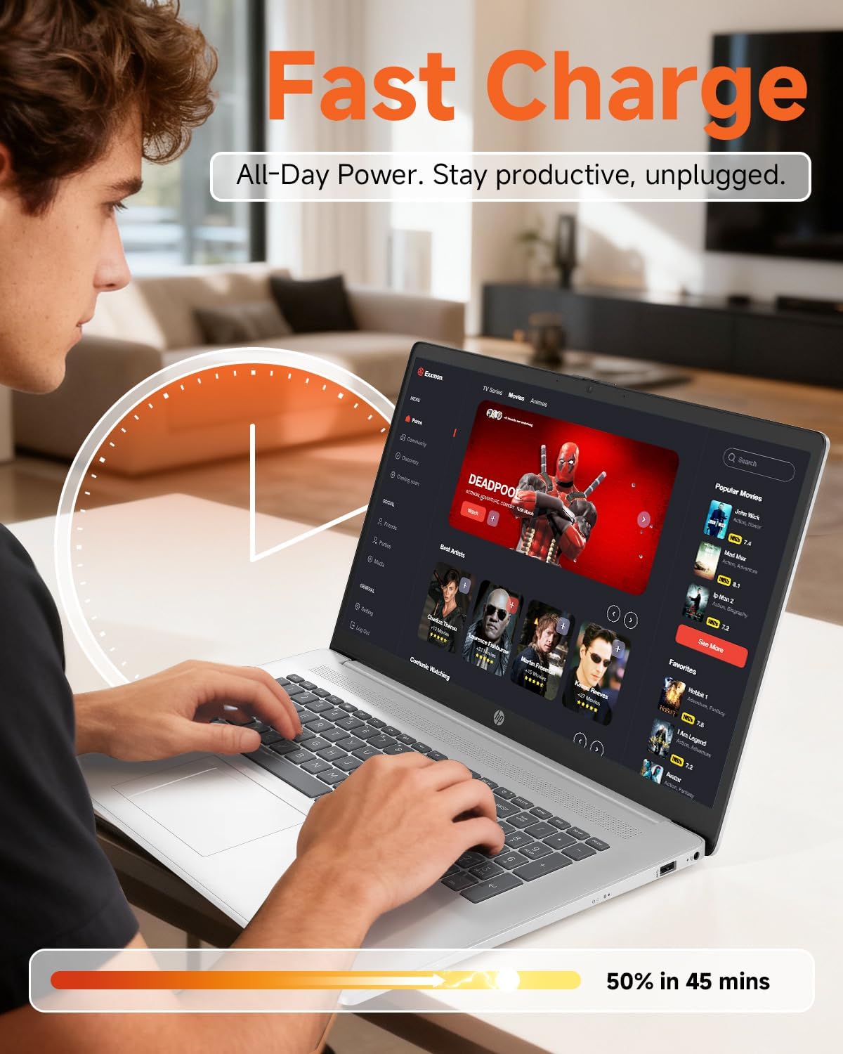 HP 17 Inch Touchscreen Laptop for Business, AMD Ryzen 5 7430U, 17.3' HD+ Anti-Glare Display, 16 GB RAM, 1 TB SSD, AMD Radeon Graphics, Copilot AI, Wi-Fi 6, Fast Charge, Windows 11 Pro, w/Accessories