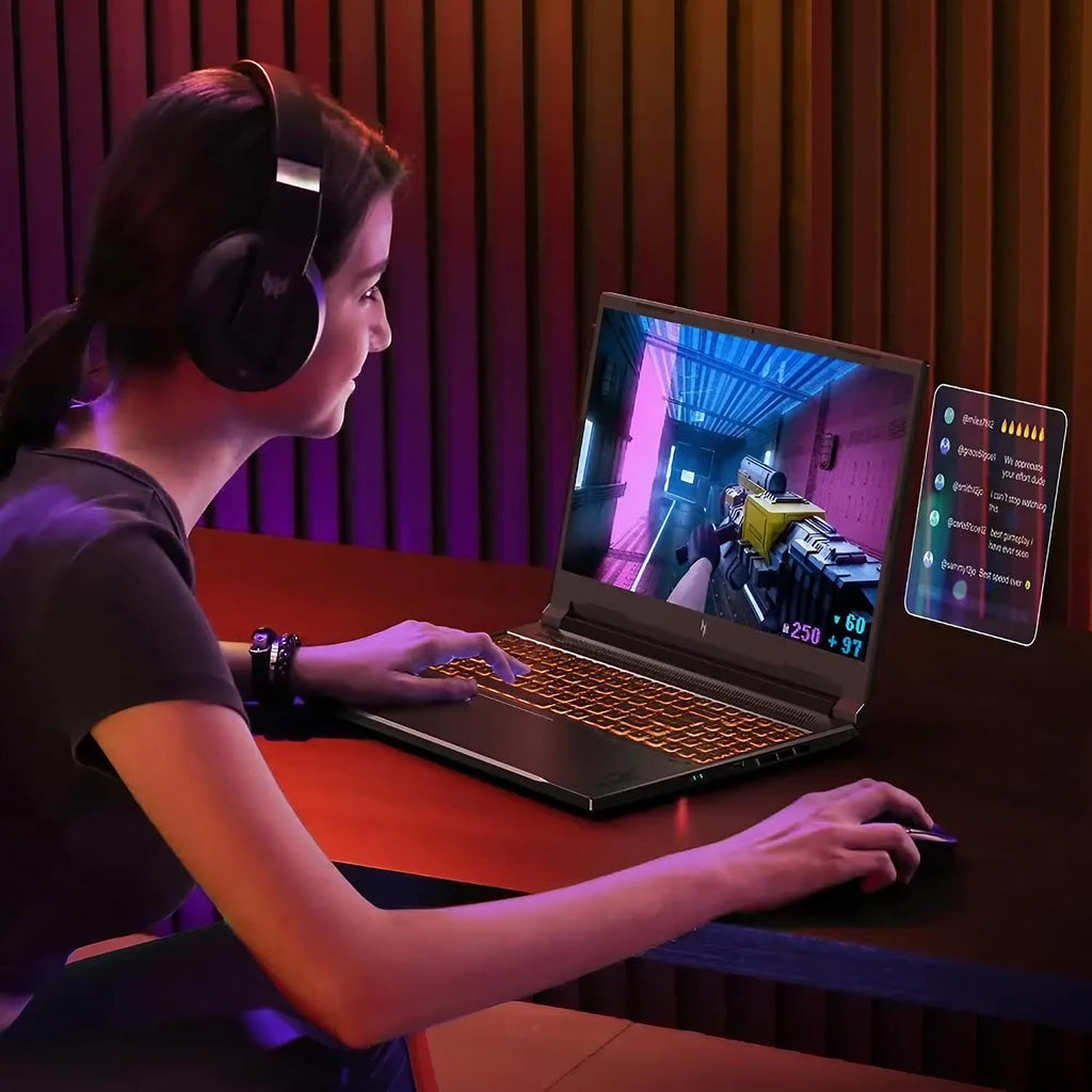 acer Nitro V 16 AI Gaming Laptop | 16' WUXGA IPS 180Hz | AMD 8-Core Ryzen 7 260 | 64GB DDR5 2TB SSD | GeForce RTX 5050 8GB DLSS4 (Up to 440 AI Tops) | Backlit Keyboard Win11 Pro w/DLCA Accessory
