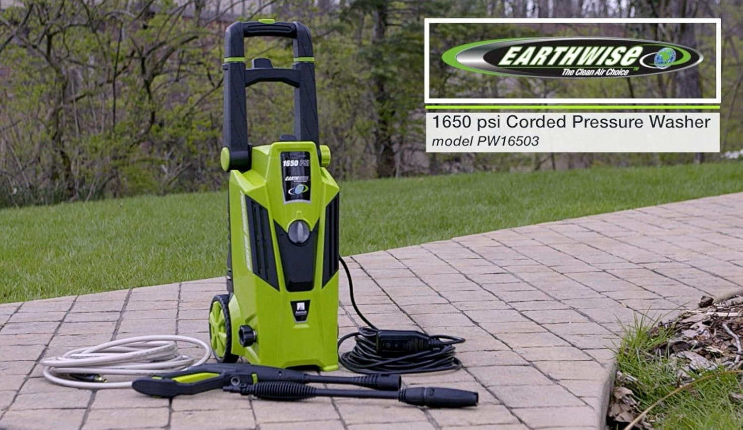 Earthwise PW16503 1650 PSI 1.4 GPM Electric Pressure Washer