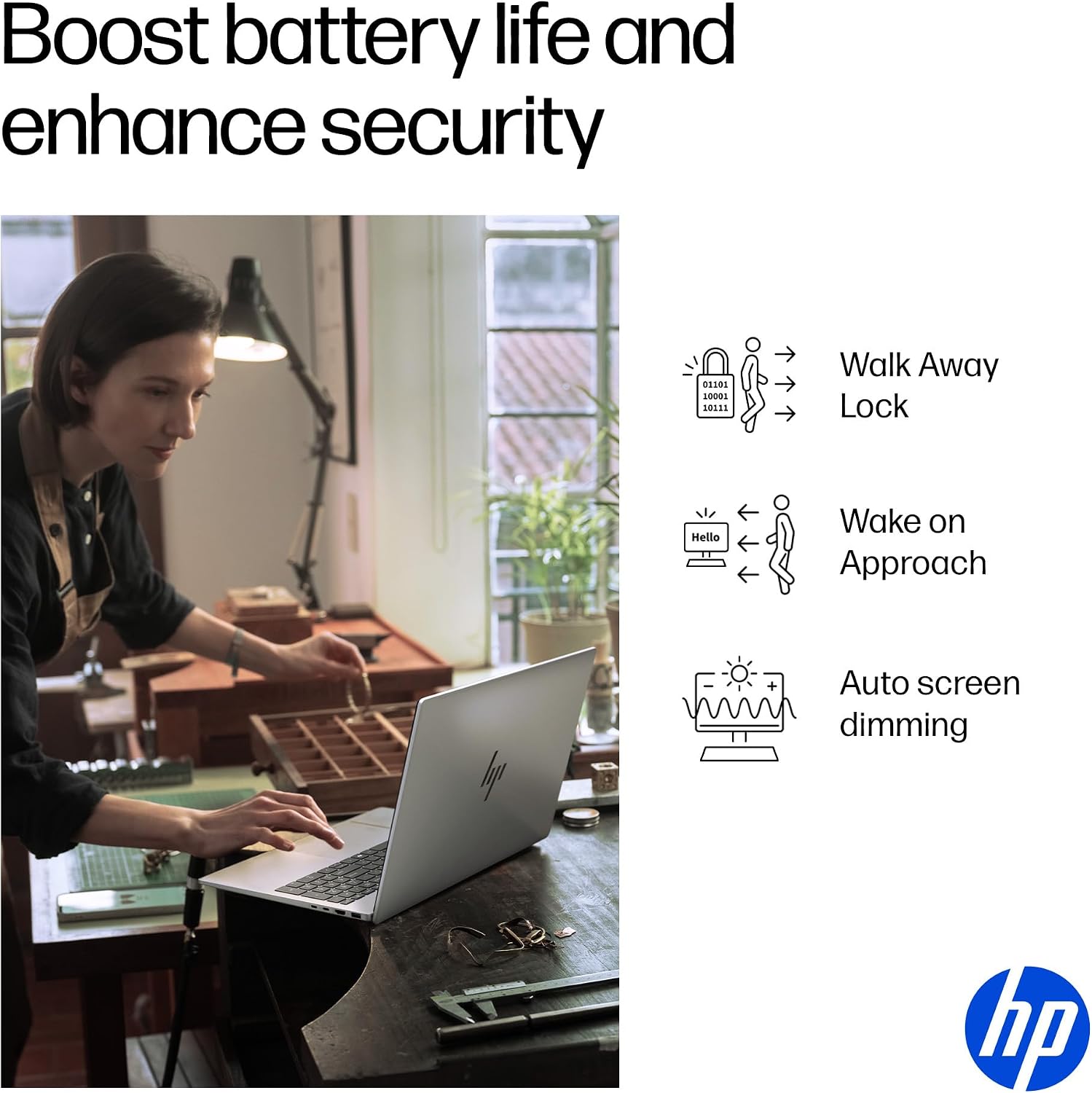 HP OmniBook 7 16 inch AI PC, 2K Touchscreen, Intel Core Ultra 7 255H, 16 GB RAM, 2 TB SSD, NVIDIA GeForce RTX 4050 Laptop GPU, Windows 11 Home, Glacier Silver, 16-ay0500nr