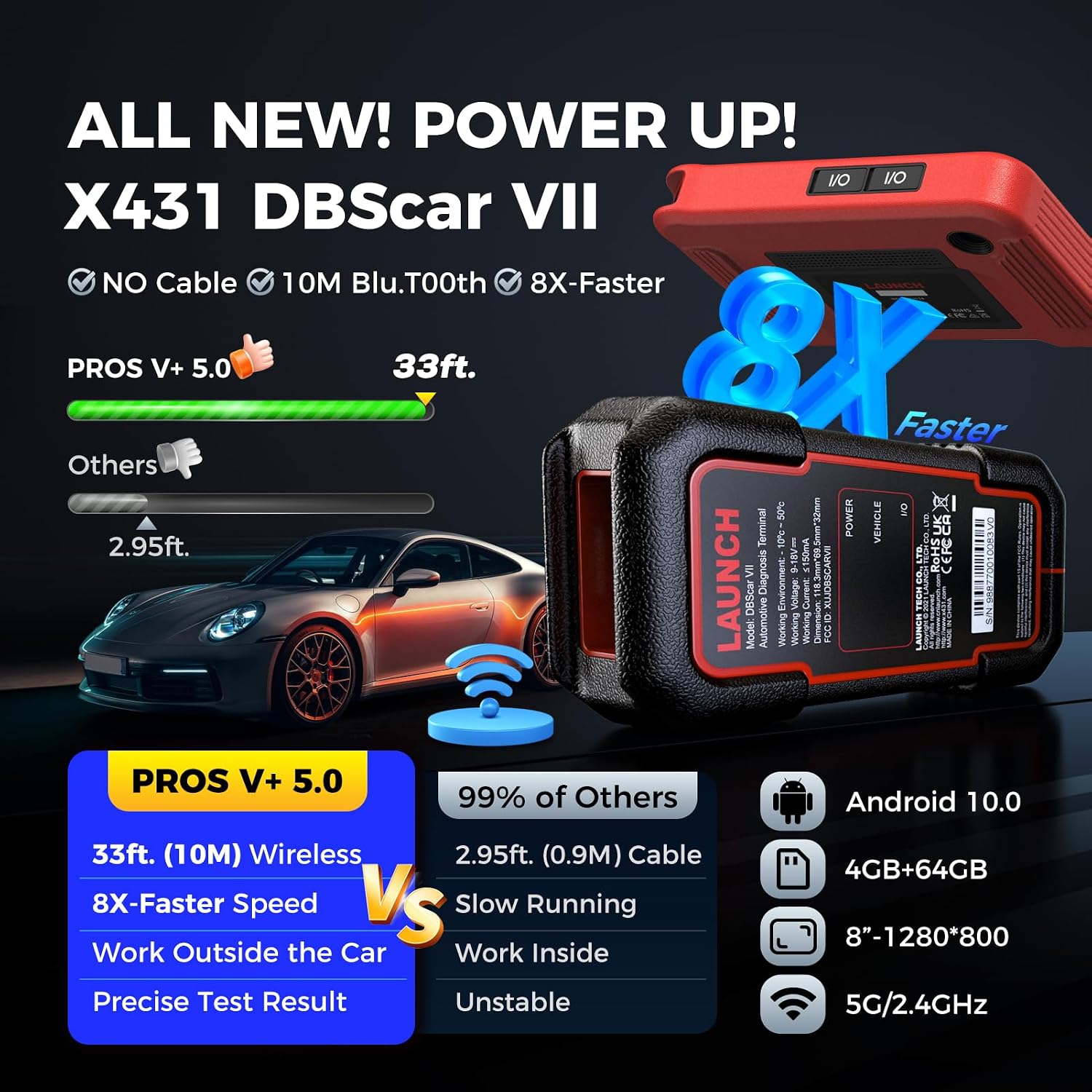 2026 NEW LAUNCH X431 PROS V5.0 Bidirectional Scan Tool, Free Update, ECU Online Coding, CANFD&DOIP, FCA AutoAuth, V.A.G Guide, 37+ Reset for All Cars, OEM Full System Car Scanner