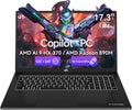 NIMO 17.3' AI Laptop, AMD Ryzen AI 9 HX 370(50 Tops NPU), Radeon 890M, 64GB DDR5 RAM 4TB SSD, 144Hz, PD 100W USB-C 4.0, Copilot+ PC AI Laptop with Wi-Fi 6E for Working Business Student