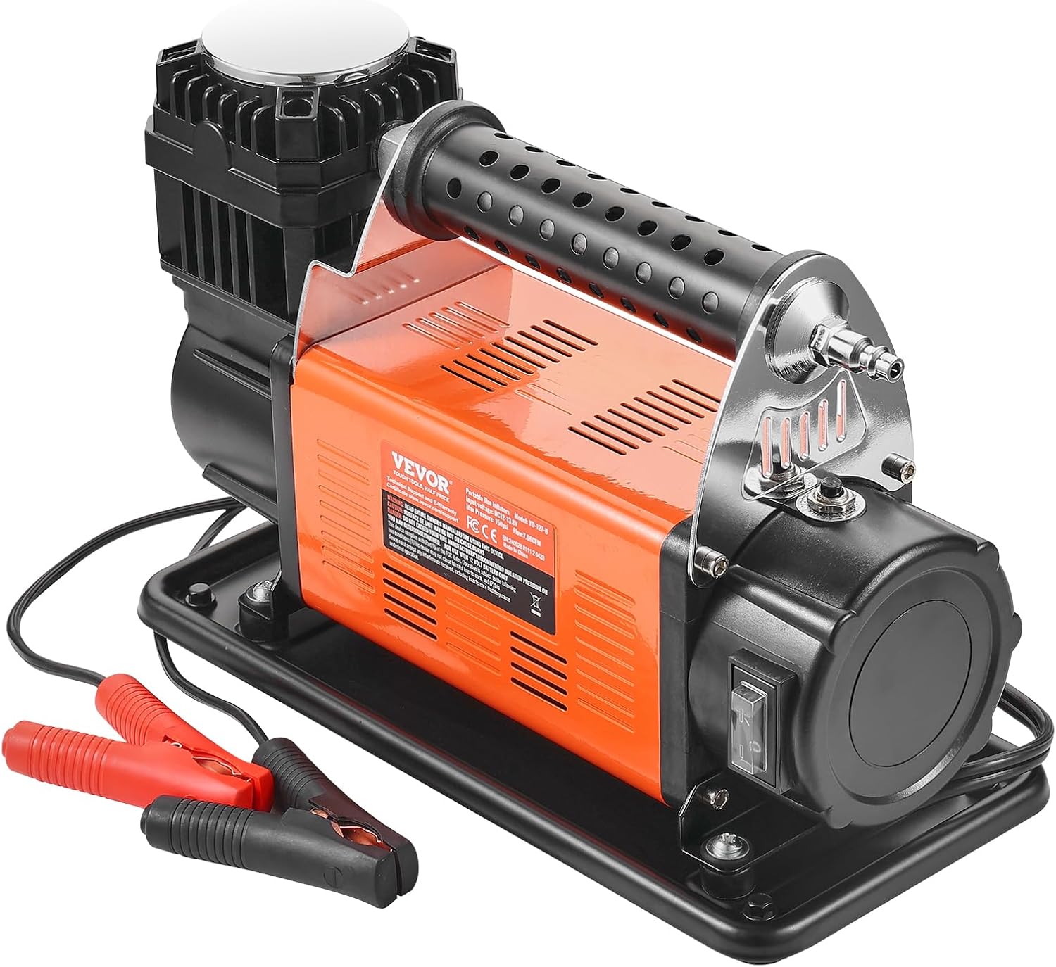 VEVOR 12V Heavy Duty Air Compressor - with Digital Pressure Gauge Tire Inflator Kit, 7.06 CFM Portable Tire Inflator, 150PSI Offroad Air Pump with Adapters for Trucks Car SUV 4 x 4 Vehicle RV