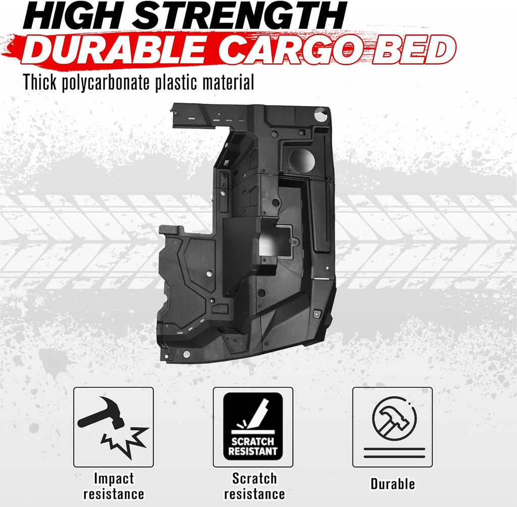 A & UTV PRO Right Side Rear Box Section for 2014-2023 Polaris RZR XP 1000/4 1000/Turbo - Combined Trunk Bed Storage Carrier Luggage Accessories, Replace OEM 5454270, RH, Black