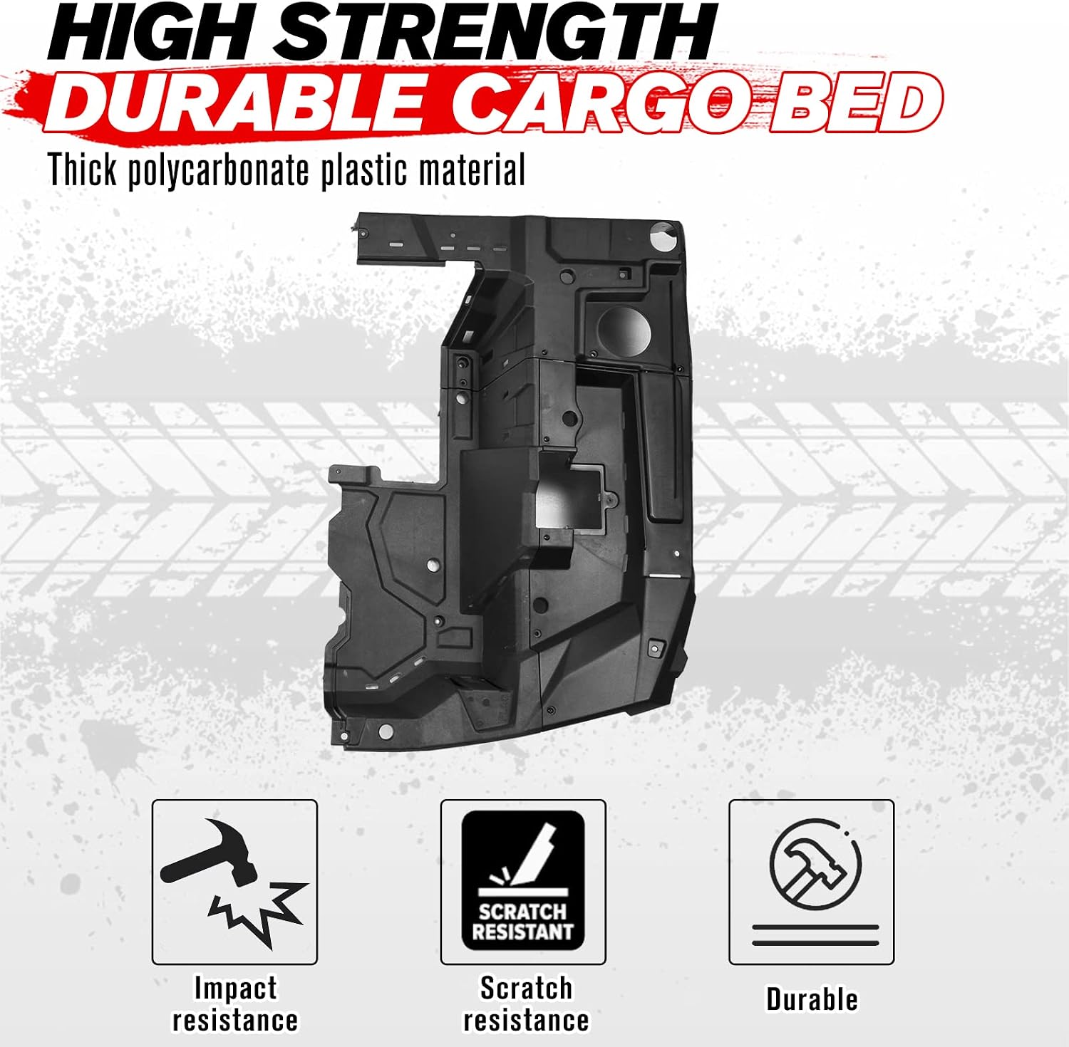A & UTV PRO Right Side Rear Box Section for 2014-2023 Polaris RZR XP 1000/4 1000/Turbo - Combined Trunk Bed Storage Carrier Luggage Accessories, Replace OEM 5454270, RH, Black