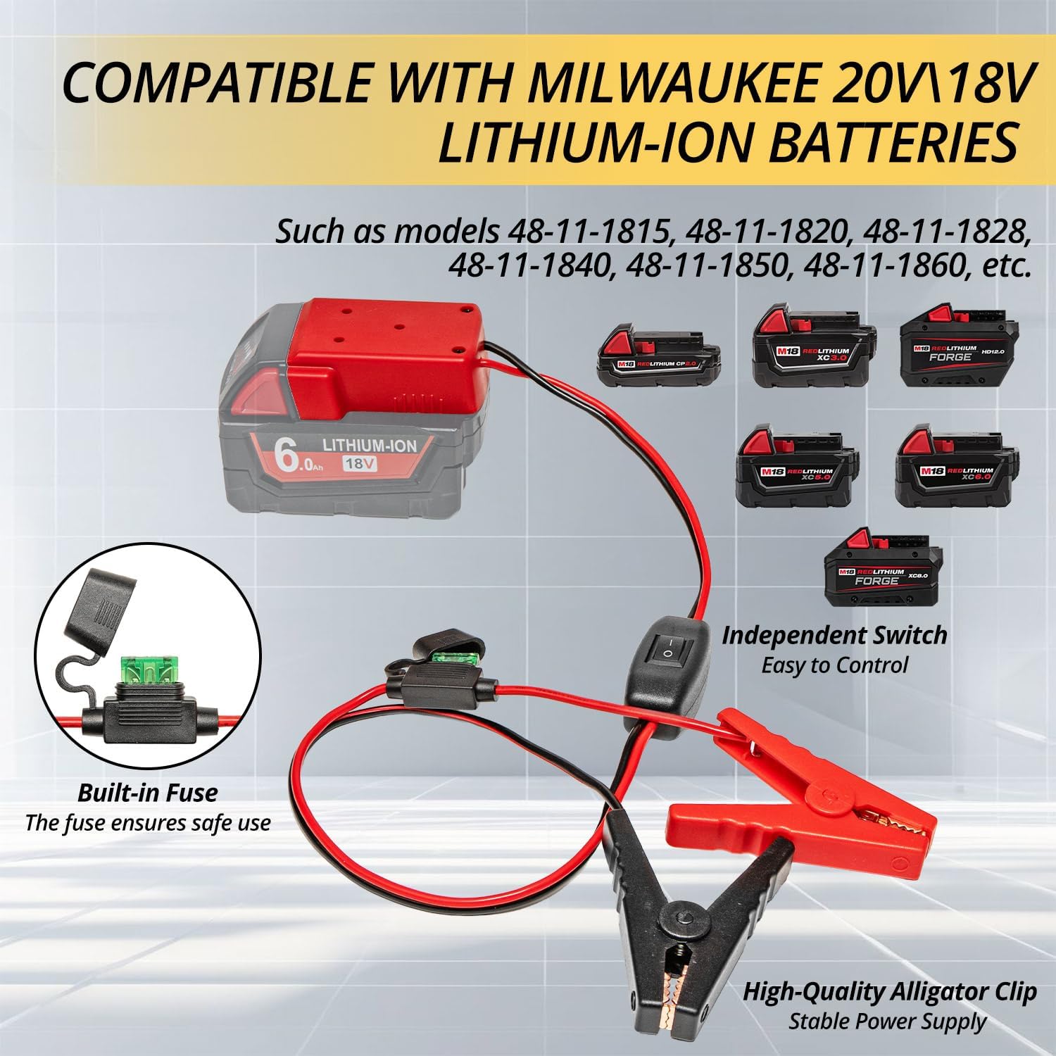 12V 100W Oil Transfer Pump, 5.8L/Min High Flow Oil Change Pump With Battery Adapter Compatible with Milwaukee M18 Battery, Fluid Transfer Pump for Truck, Motorcycle, Boat, Generator, Lawn Mower