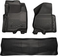 Husky Liners Weatherbeater Floor Mats | Fits 2011-2012 Ford F-250/F-350 Crew CAB ONLY (Footwell Coverage) | Front & 2nd Row, 3-pc Black - 98711