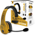 Blue Tiger Storm Gold - Premium Trucker Bluetooth Headset-Wireless Noise Canceling Mono Headset with Mic -High-Fidelity Sound, 30-Hour Talk Time, USB-C Charging - for Truck Drivers, Bluetooth 5.0