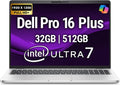 Oemgenuine Dell Pro 16 Plus PB16250 (Replaces Latitude 5550) Business Notebook 16' FHD+ Intel Ultra 7-265U, 32GB DDR5 RAM, 512GB NVMe, Wi-Fi 6E, BT, Backlit Keyboard, HD Webcam, RJ-45, Win 11 Pro