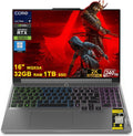 Lenovo Legion 5 Gaming AI Laptop 16' WQXGA 2560x1600 240Hz (100% DCI-P3, 500nits) Intel 24-core Ultra 9 275HX 32GB RAM 1TB SSD GeForce RTX 5060 (Up to 572 AI Tops) RGB Backlit Harman Win11Pro ICP Hub