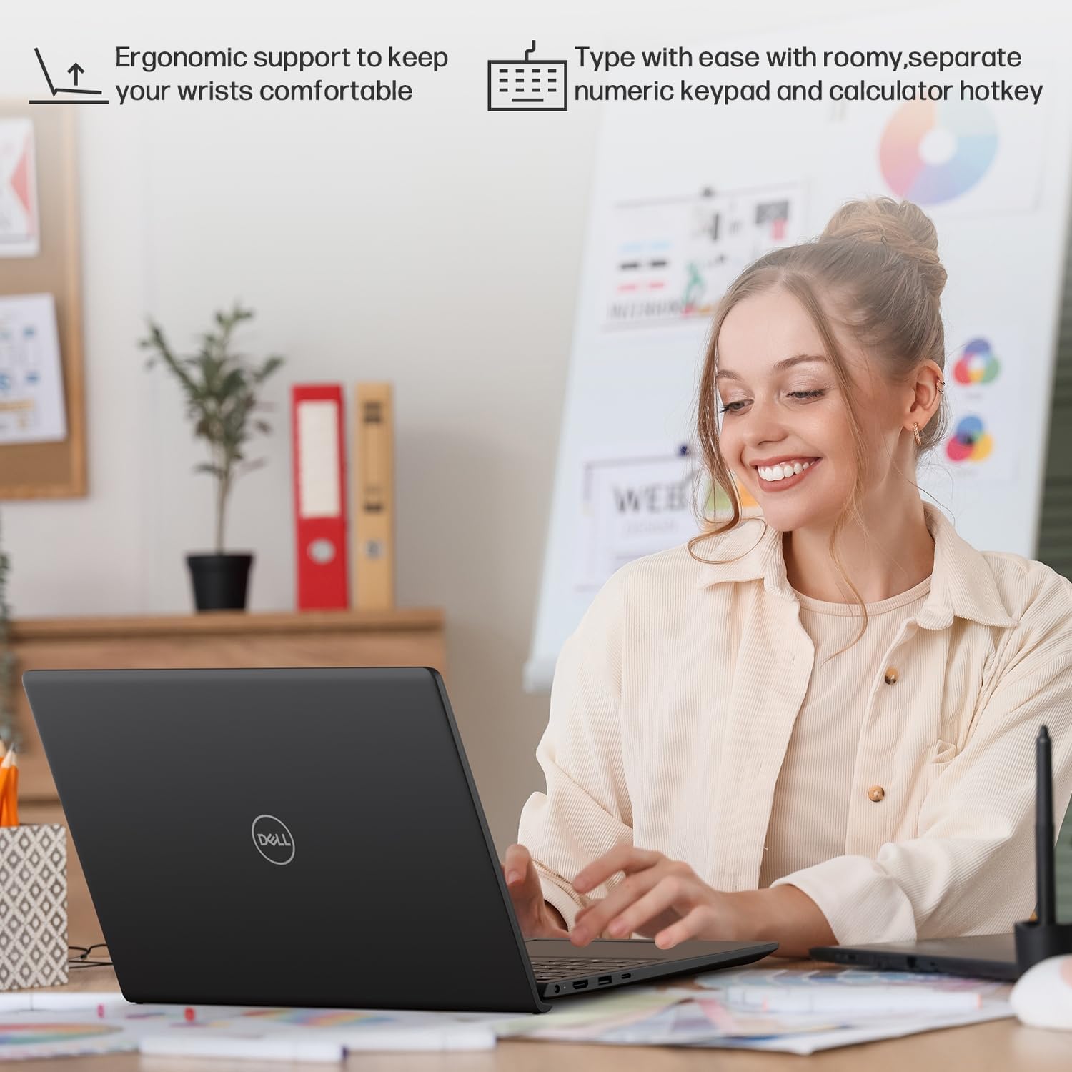 Dell Inspiron 15 Laptop Computer, 15.6'' FHD Anti-Glare Laptop Touchscreen, Lifetime MS Office Windows 11 Pro+Copilot AI, 13th Intel Core i5-1334U, 32GB RAM 1TB, WiFi 6, w/Mytrix Accessory