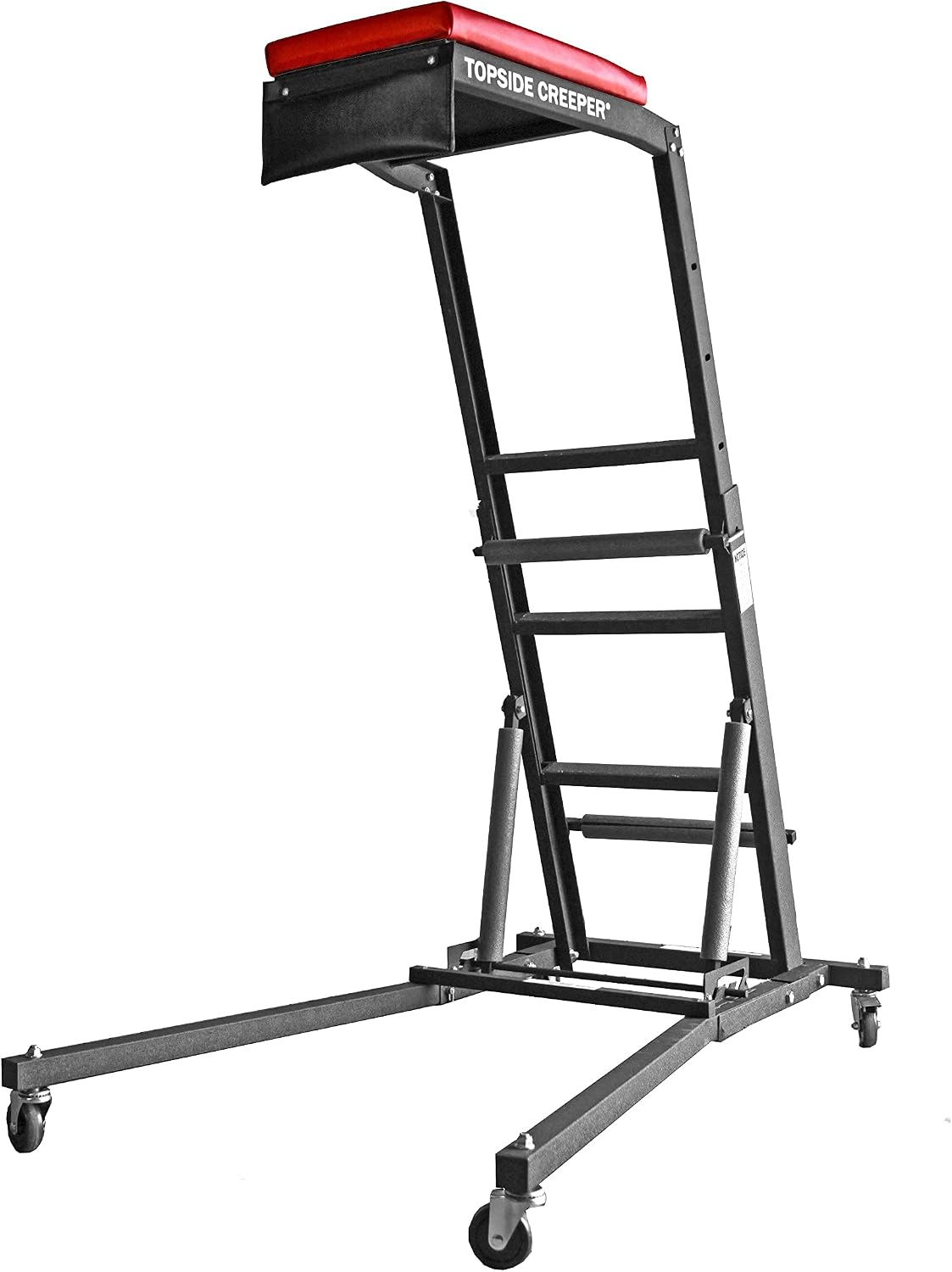 Traxion 3-100 Foldable Topside Automotive Engine Creeper, Red & Black