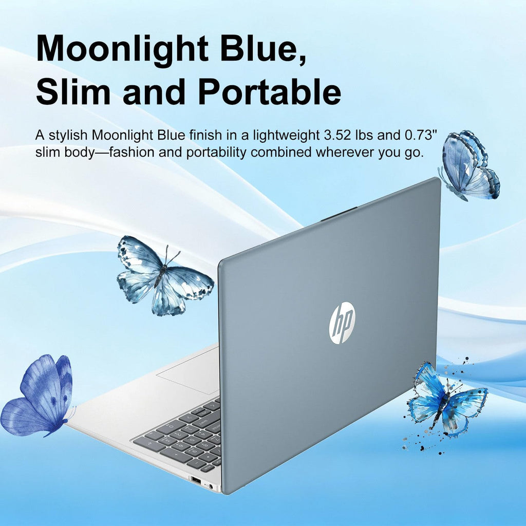 HP Pavilion 2025 Touchscreen Laptop Computer | Intel i3 High-Performance CPU | Thin & Portable | Up to 10H Long Battery Life | 16GB RAM | 256GB PCIe SSD | WOWPC USB | School, Business & Productivity