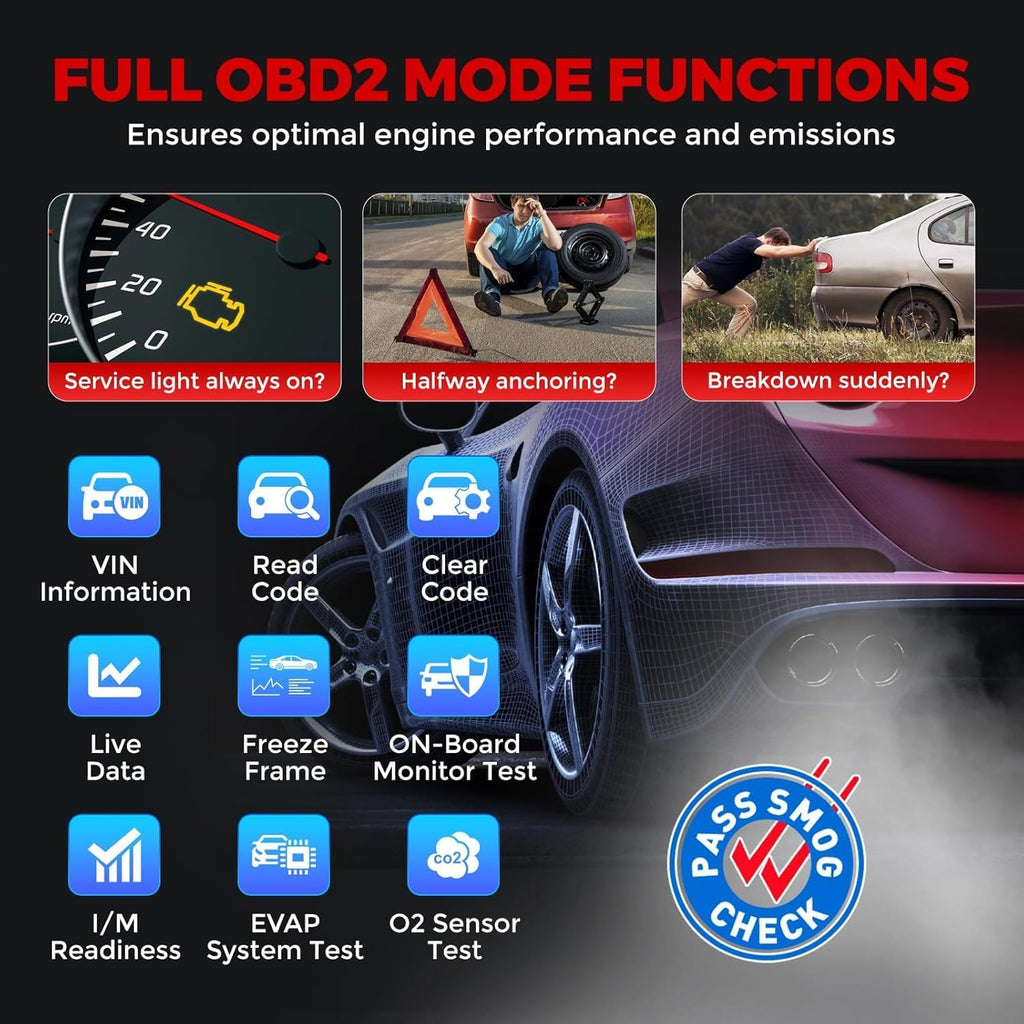 LAUNCH OBD2 Scanner CRP123I V3.0 Elite, 2026 Lifetime Free WiFi Update Scan Tool, FCA SGW, CANFD&DoIP, SAS/Throttle/Brake/BMS/DPF/Oil/ABS Service Multi Systems Car Scanner, Battery Test, Auto VIN