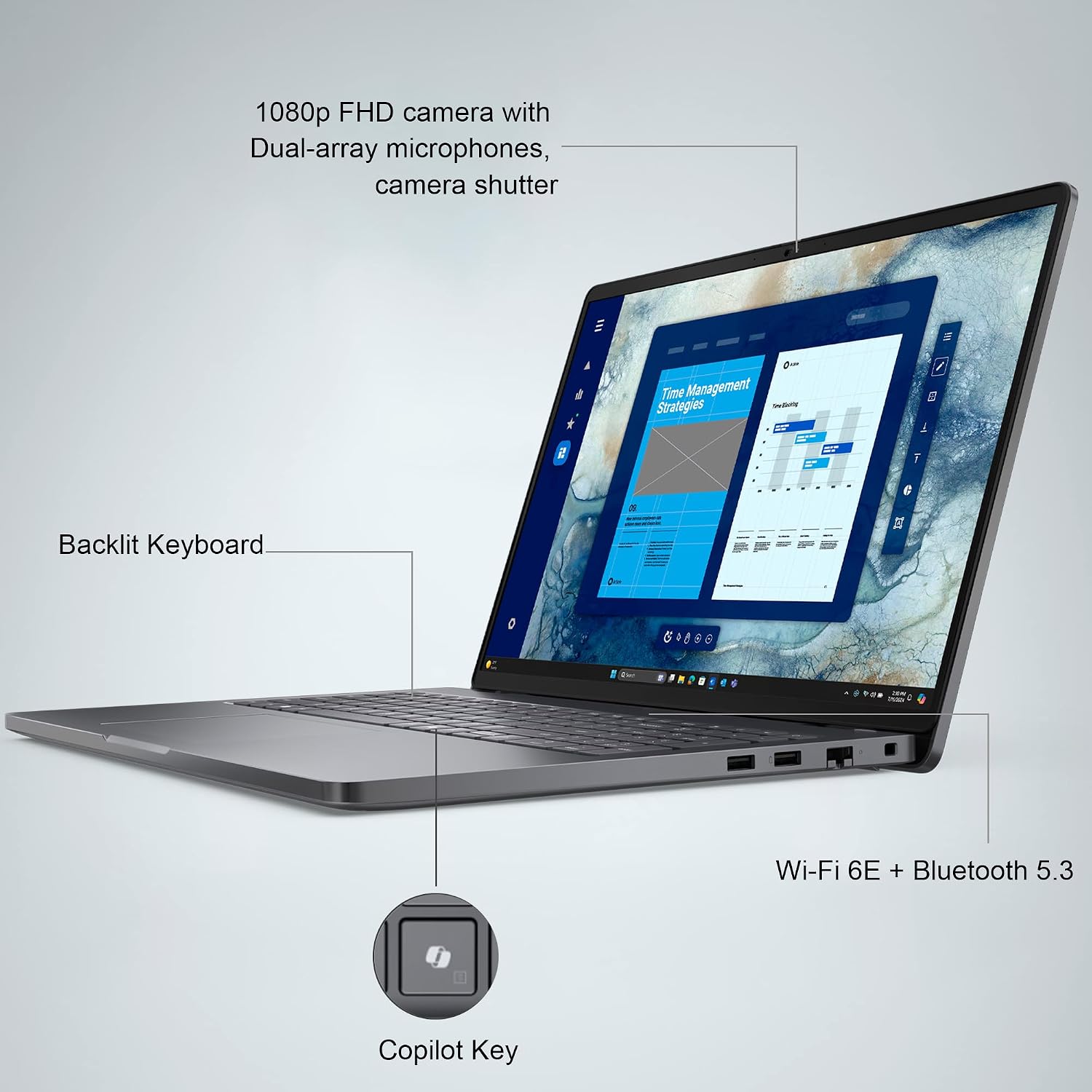 Dell Pro 16 (Next Gen Latitude 3550) Business AI PC Laptop (16' FHD+ Anti-Glare, Intel 12-Core Ultra 5 235U (> i7-1355U), 16GB DDR5 RAM, 512GB SSD) Backlit, Wi-Fi 6E, 1080p Webcam, Win 11 Pro, PC16250
