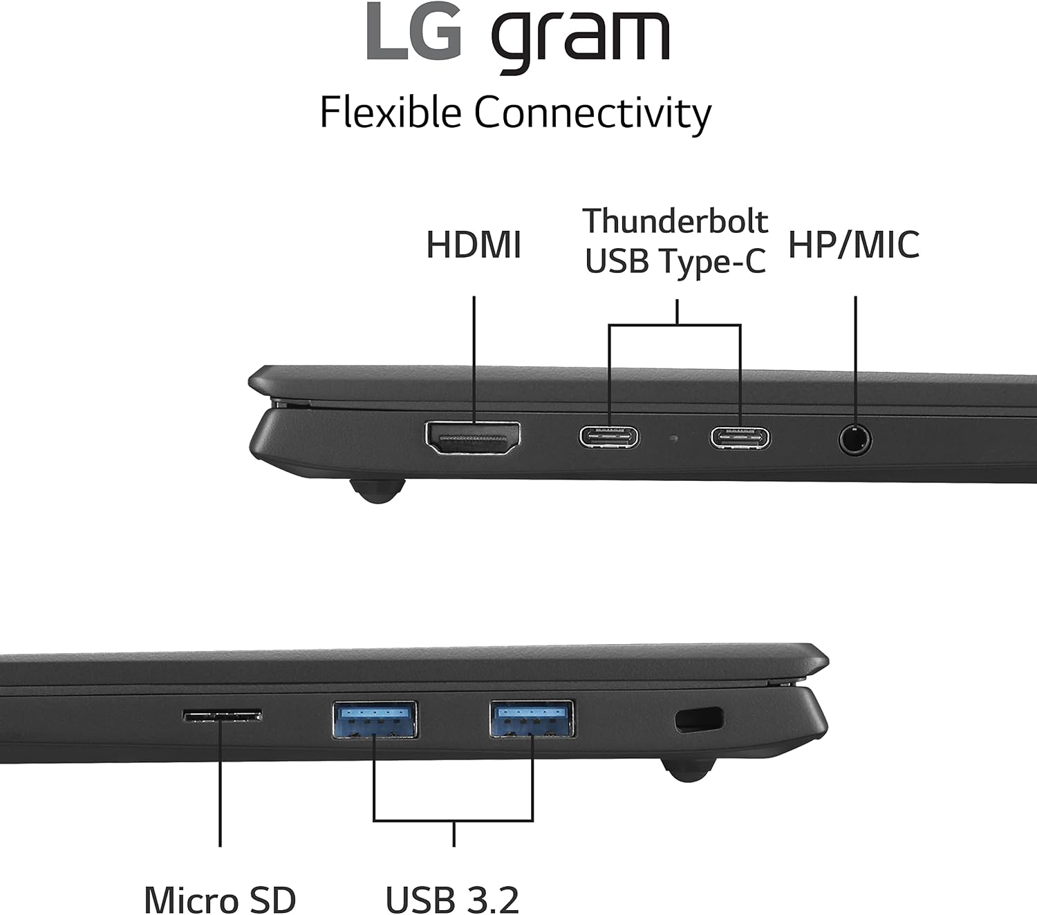 LG gram 17' Lightweight Laptop, Intel 13th Gen Core i7 Evo Platform, Windows 11 Home, 16GB RAM, 1TB SSD, Black