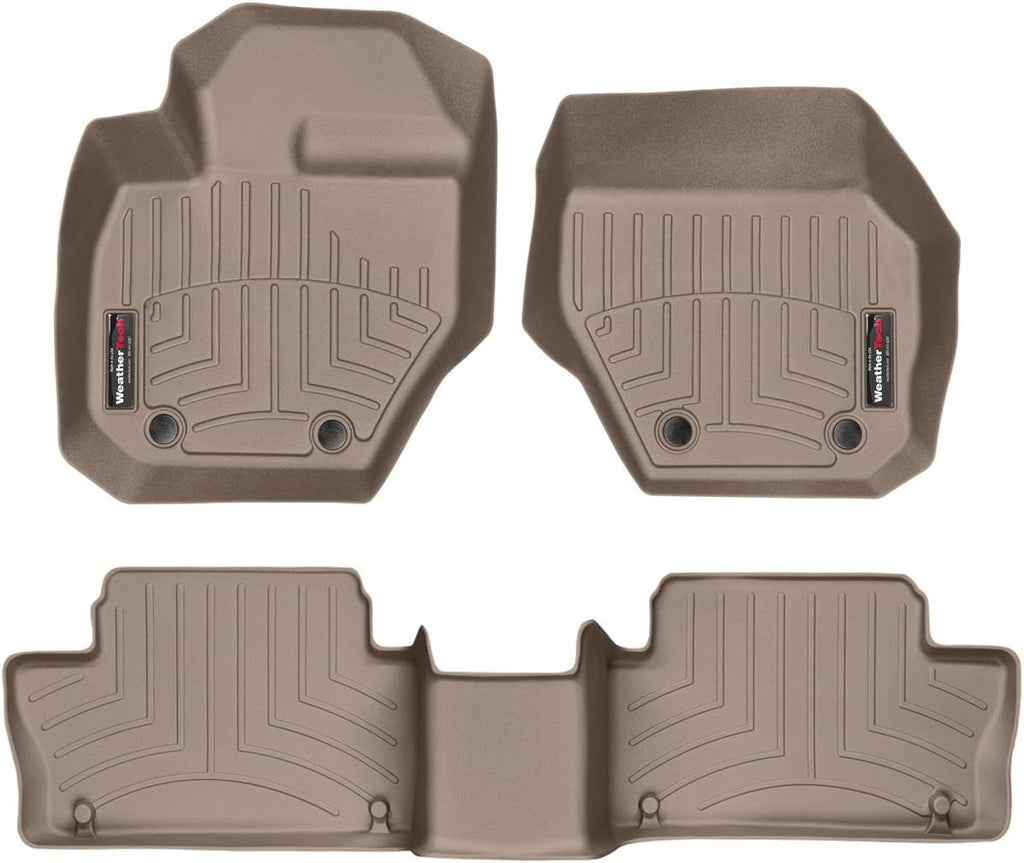 WeatherTech Custom Fit FloorLiners for Volvo XC60-1st & 2nd Row (45234-1-2), Tan