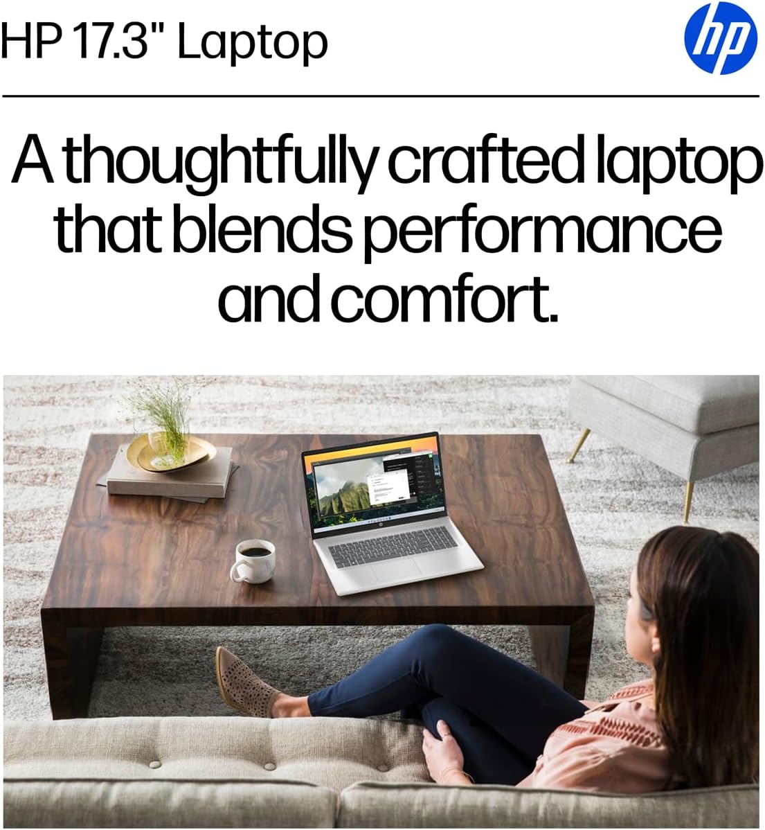HP 17 Laptop (17.3' FHD, Intel 10-Core i7-1355U, 32GB RAM, 1TB SSD) for Business, Home, Students, Long Battery Life, Narrow Bezel, Numeric Keypad, Wi-Fi 6, Fast Charge, Webcam, Win 11 Home