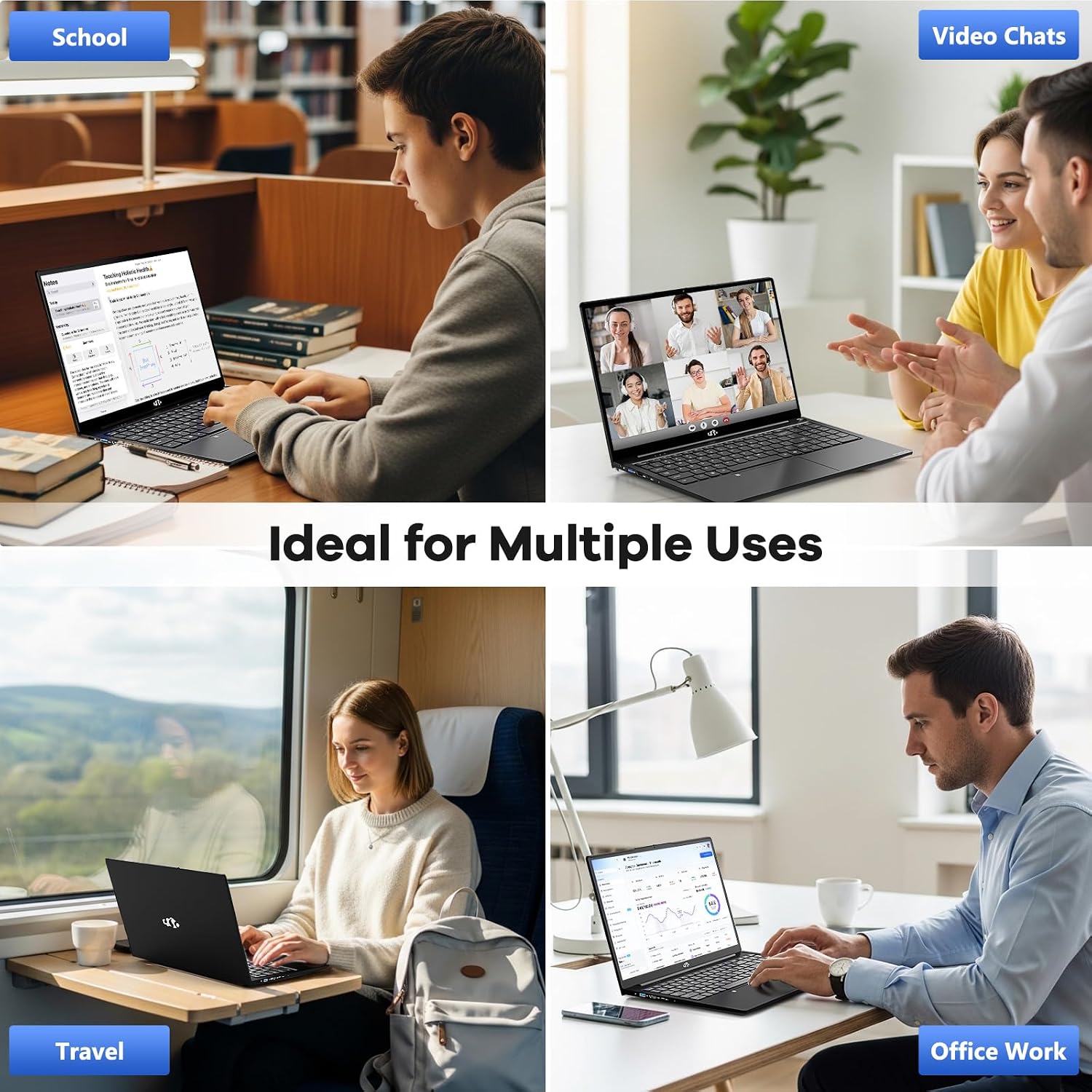 NIMO 15.6' FHD-IPS-Laptop, Intel i5-12450H 8 Cores 16GB RAM 1TB SSD (Beat i7-11800H, Up to 4.4 GHz) 100W Type-C Fingerprint Backlit Keyboard for Professionals & Students Office, Study & Travel