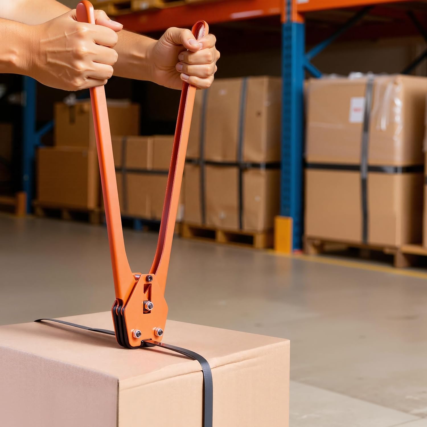 VEVOR Banding Strapping Kit, Heavy Duty Banding Sealer Tool with 2000 ft PET Band, 600 Metal Seals, 200 Corner Protectors, Plastic Pallet Packaging Strapping Kit for Warehouse, Transportation, Home