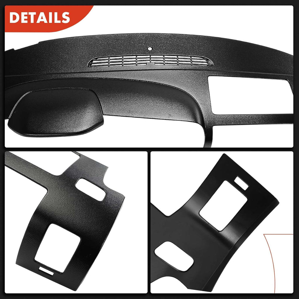 A-Premium Dash Cover Compatible with Chevrolet Silverado 1500, Silverado 2500 3500 HD & GMC Sierra 1500, Sierra 2500 3500 HD, 2007-2013, Black Dashboard Cover W/Glue, Car Pry Tool Kit