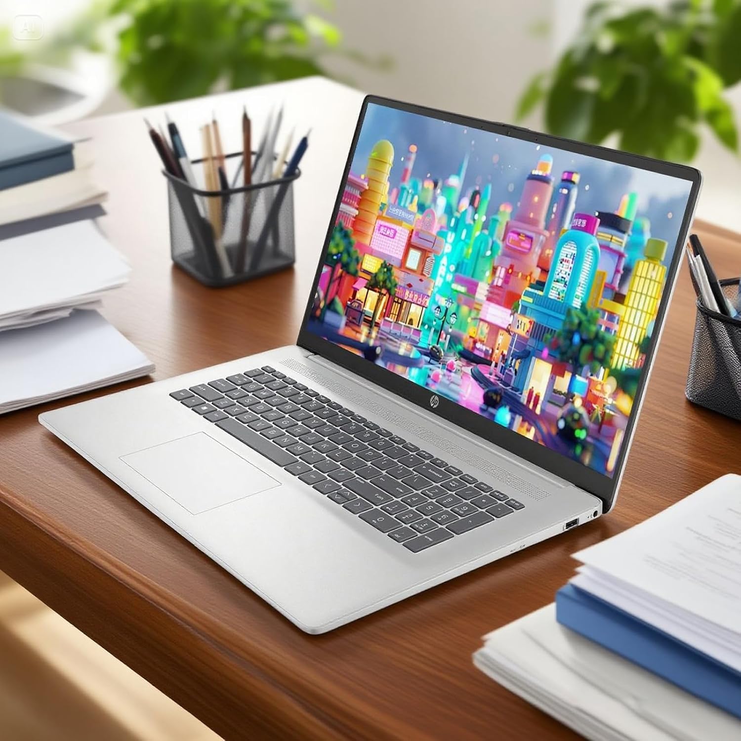HP 2025 17 inch Business Laptop, 17.3' HD+ Touchscreen, Intel Core i5-1334U, Intel Graphics, 32GB RAM 1TB SSD, Numeric Keypad, Wi-Fi 6, HDMI, Fingerprint Reader, Windows 11 Home, Silver, w/Accessory