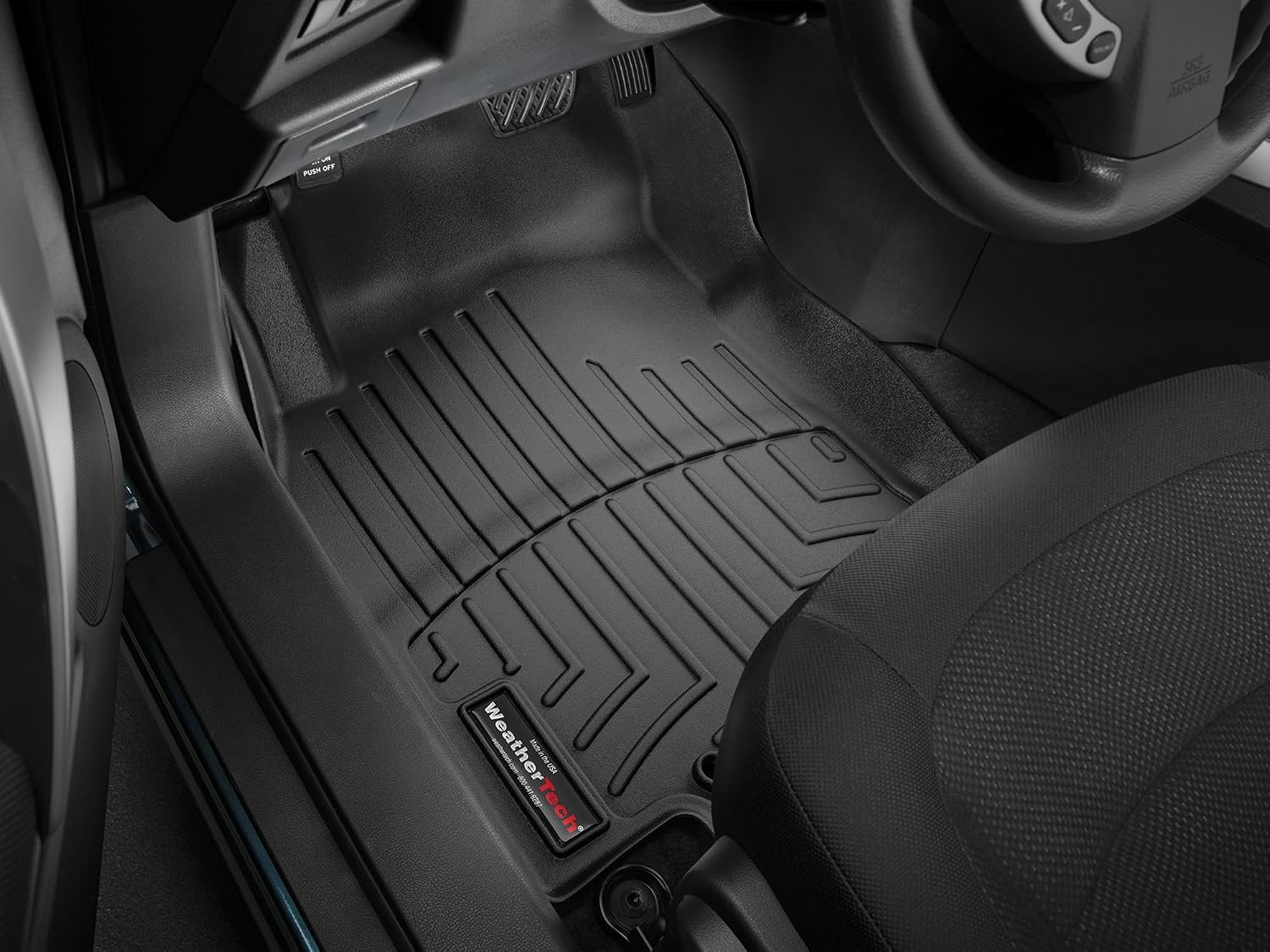 WeatherTech Custom Fit FloorLiners for Nissan Rogue - 1st Row (446301), Black