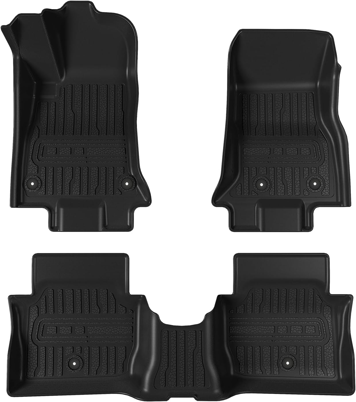 TripleAliners All-Weather Mats Compatible with 2026 2025 2024 Dodge Charger EV Accessories Floor Liners Trunk Cover Custom Fit TPE Heavy-Duty Liners (Floor Mats)