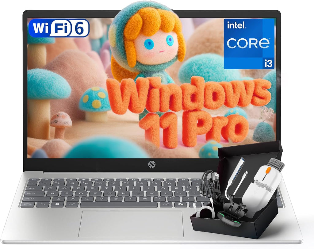 HP 15.6' Touchscreen Laptop for Student and Business, Intel 13th Core i3‑1315U (Up to 4.5GHz), Windows 11 Pro, Copilot AI, Wi‑Fi 6, BT 5.3, with Patented Laptop KB Kit(16GB RAM | 512GB SSD)