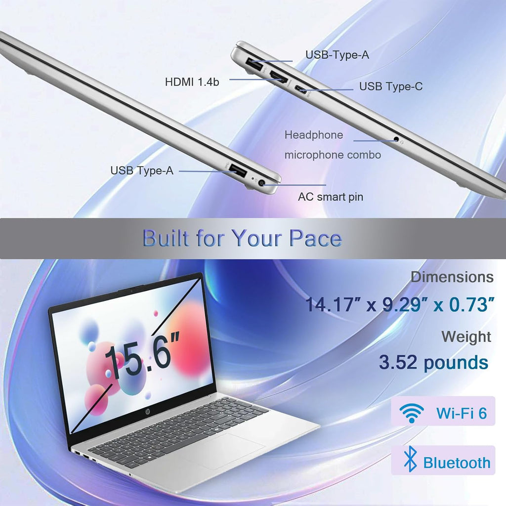 HP Touchscreen Laptop for Business and Students • 15.6' FHD IPS Disaplay • Intel 10-Core i7-1355U • Wi-Fi 6 • AI Noise Removal • Copilot • HD Webcam • w/Accessories • Win 11 Pro • (32 GB RAM, 1TB SSD)