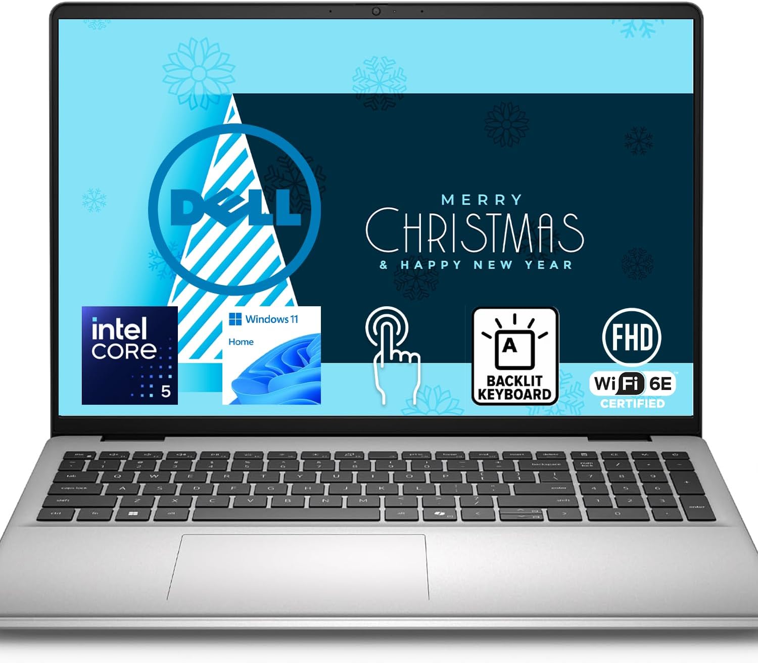 Dell 16 Inch FHD+ Touchscreen Laptop with Backlit Keyboard | Intel Core 5 120U, 10 Cores, Up to 5GHz | 16GB DDR5 RAM, 1TB Storage | WiFi 6E | Windows 11 | Silver Metal | Microsoft Copilot AI