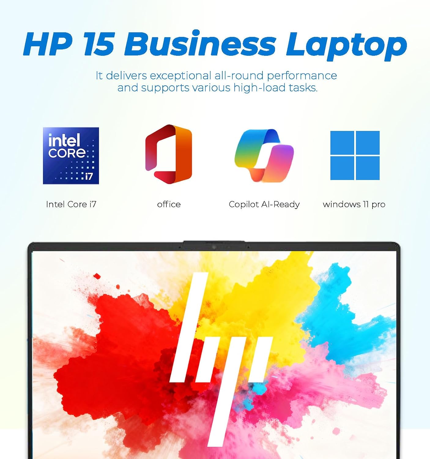 HP 2025 Premium Laptop | 15.6' FHD Display | Intel Core i7-1255U | 16GB RAM | 1TB SSD | Intel Iris Xe Graphics | Win11 Pro with Microsoft Office | WOWPC Recovery USB | School,Business &Productivity