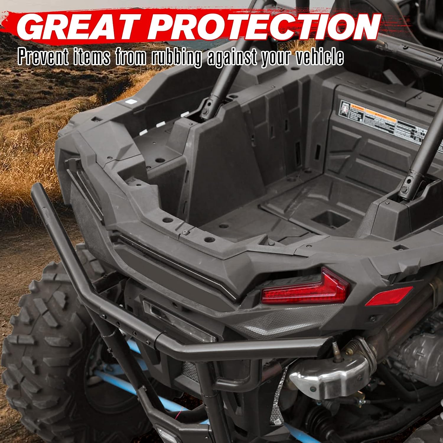 A & UTV PRO Right Side Rear Box Section for 2014-2023 Polaris RZR XP 1000/4 1000/Turbo - Combined Trunk Bed Storage Carrier Luggage Accessories, Replace OEM 5454270, RH, Black