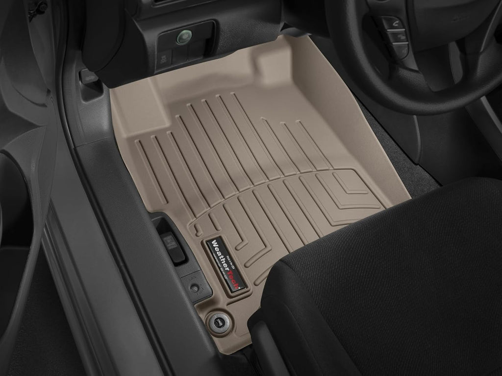 WeatherTech Custom Fit FloorLiners for Honda Accord, Accord, 1st Row (454811), Tan