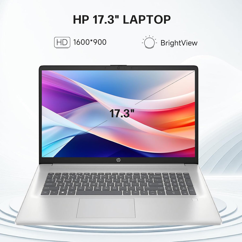 HP 17 Inch Laptop Computer for Business & Students, 17.3' HD+ Display, Intel 10-Core i5-1334U Up to 4.6 GHz, 32 GB RAM, 1 TB SSD, Fingerprint Reader, Backlit Keyboard, Wi-Fi 6, Webcam, Windows 11 Pro