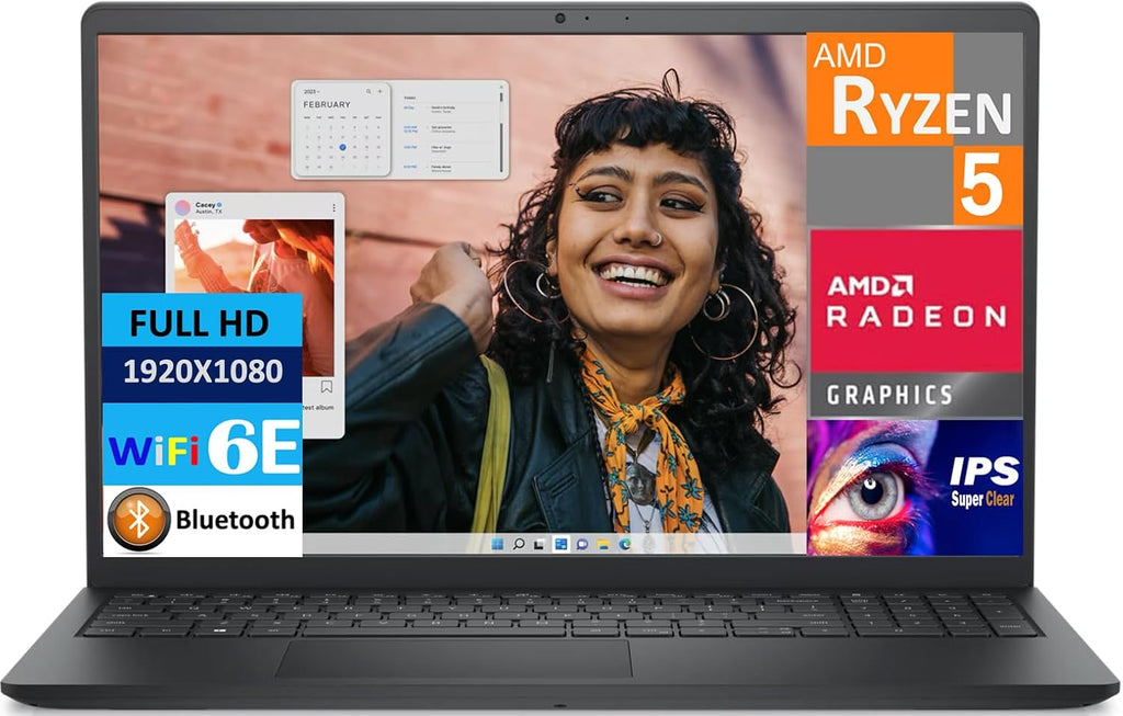 Dell 2026 Inspiron 15 3535 Business Laptop 15.6' IPS FHD Display (AMD Ryzen 5 7520U, 8GB LPDDR5, 512GB SSD, AMD Radeon, WiFi 6E, Webcam, Bluetooth 5.0, Win 11 Home)