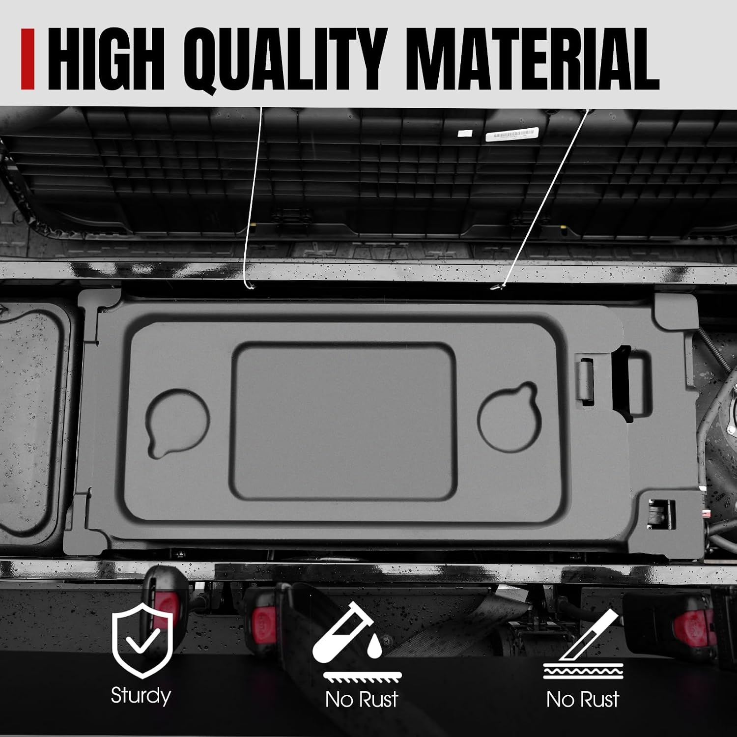 A & UTV PRO Mule Pro Underseat Storage Bin, Under Seat Storage Box Organizer Compatible with 2015-2024 Kawasaki Mule Pro FXT FX DXT DX Replace OEM # 99994-1463,Black