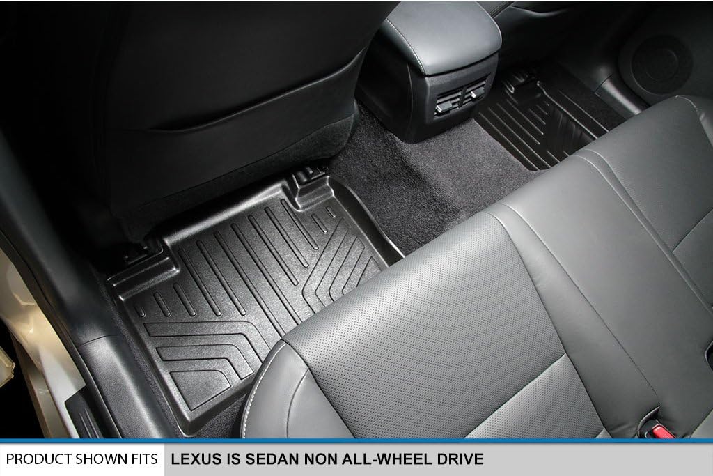 SMARTLINER Custom Fit Floor Mats 2 Row Liner Set for 2014-2025 Lexus is