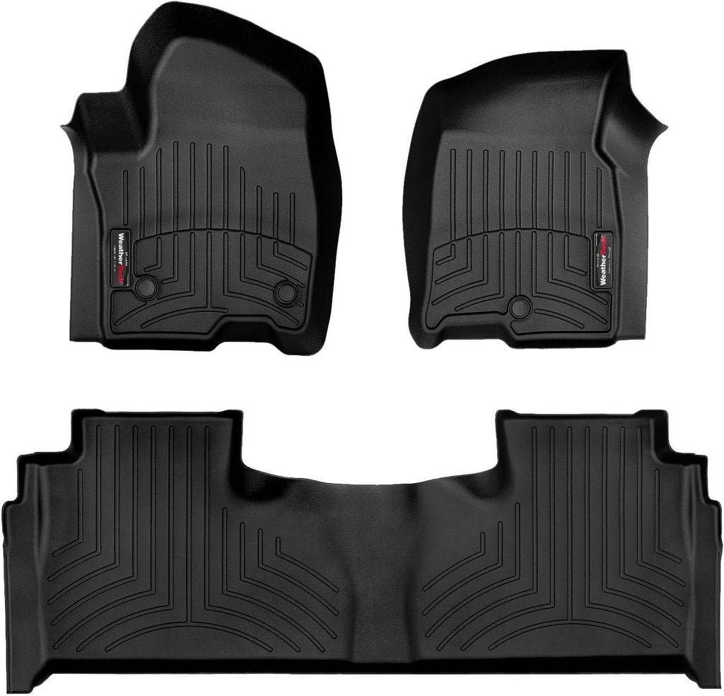 WeatherTech Custom Fit FloorLiners for Chevrolet Suburban, Suburban, Tahoe - 1st & 2nd Row (441632-1-2), Black