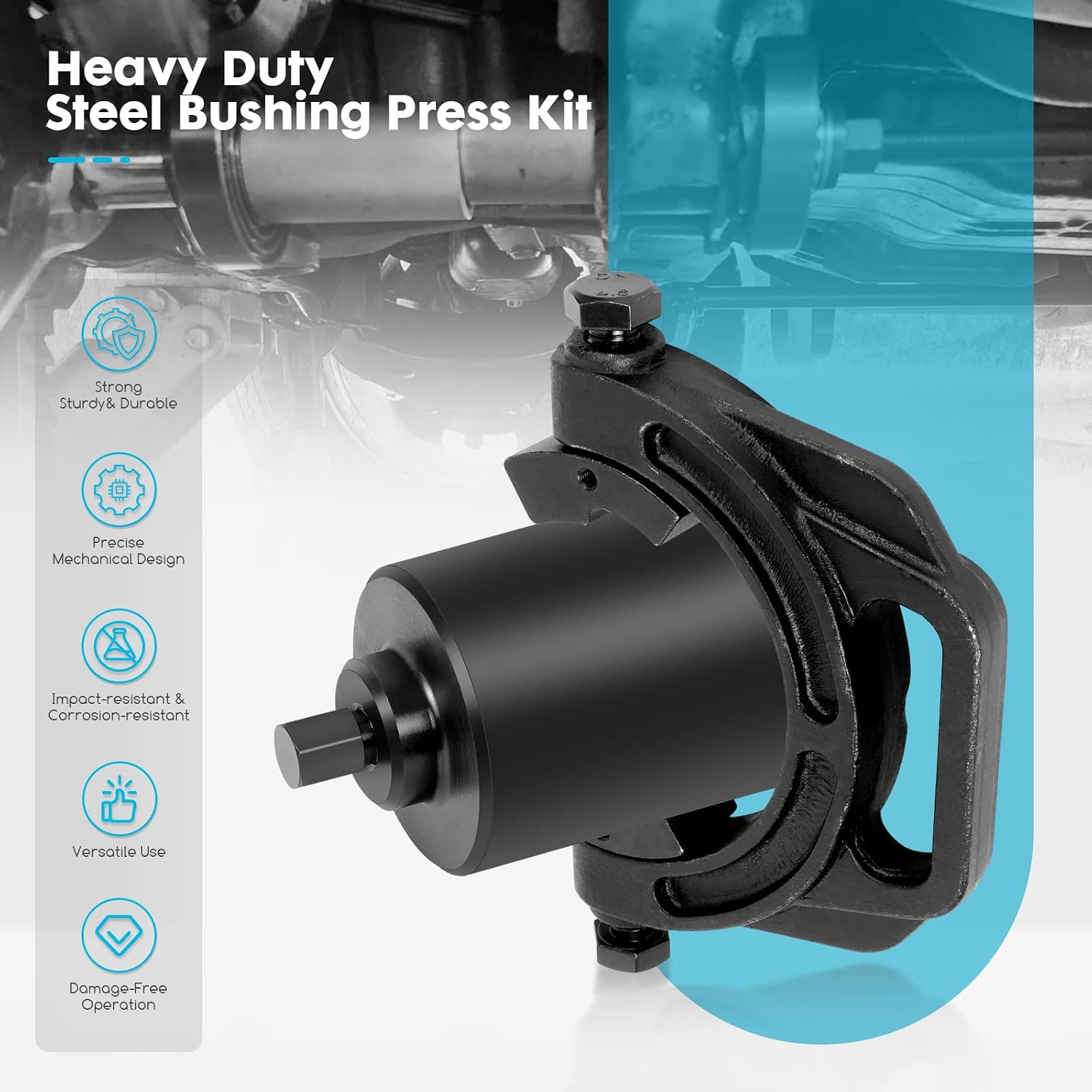 Bushing Press Removal Kit Compatible with Toyota Camry & Corolla MPV, Rear Axle Control Arm Suspension Bushing Removal Installer Tool Kit for Avensis, Previa, Yaris, Picnic, Replace for 48725-28050