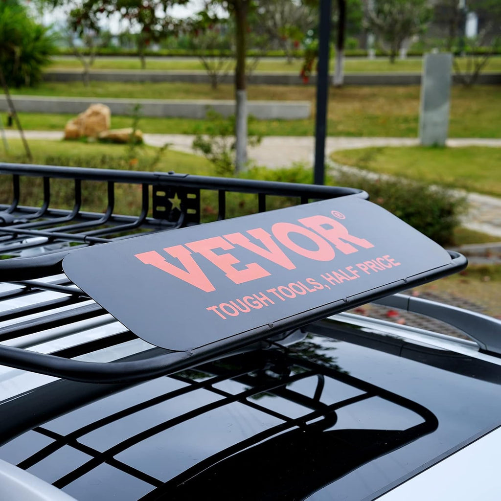 VEVOR Roof Rack Cargo Basket, 64' x 39' x 6' Rooftop Cargo Carrier with Extension, Heavy-Duty Steel 200 LBS Capacity Universal Roof Rack Basket, Luggage Holder for SUV, Truck