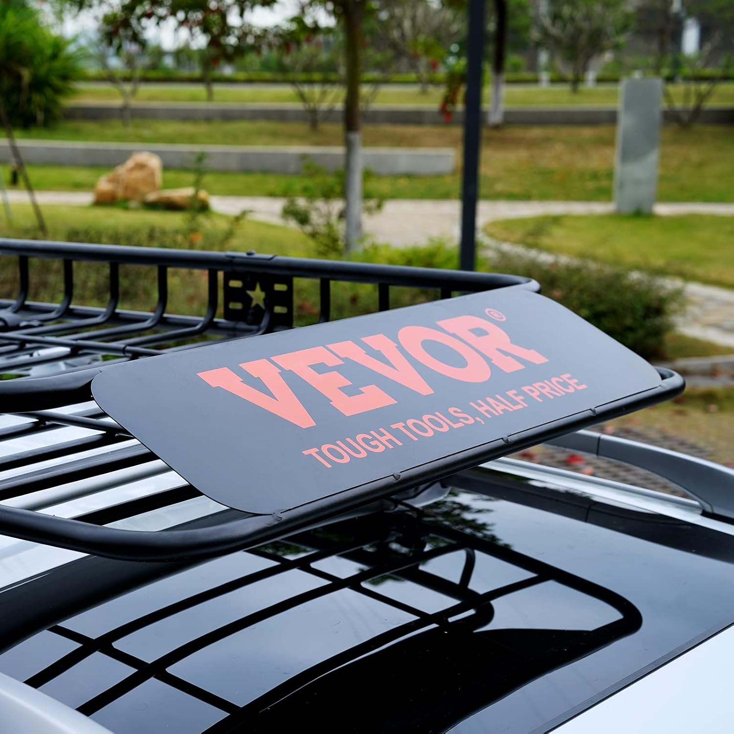 VEVOR Roof Rack Cargo Basket, 64' x 39' x 6' Rooftop Cargo Carrier with Extension, Heavy-Duty Steel 200 LBS Capacity Universal Roof Rack Basket, Luggage Holder for SUV, Truck