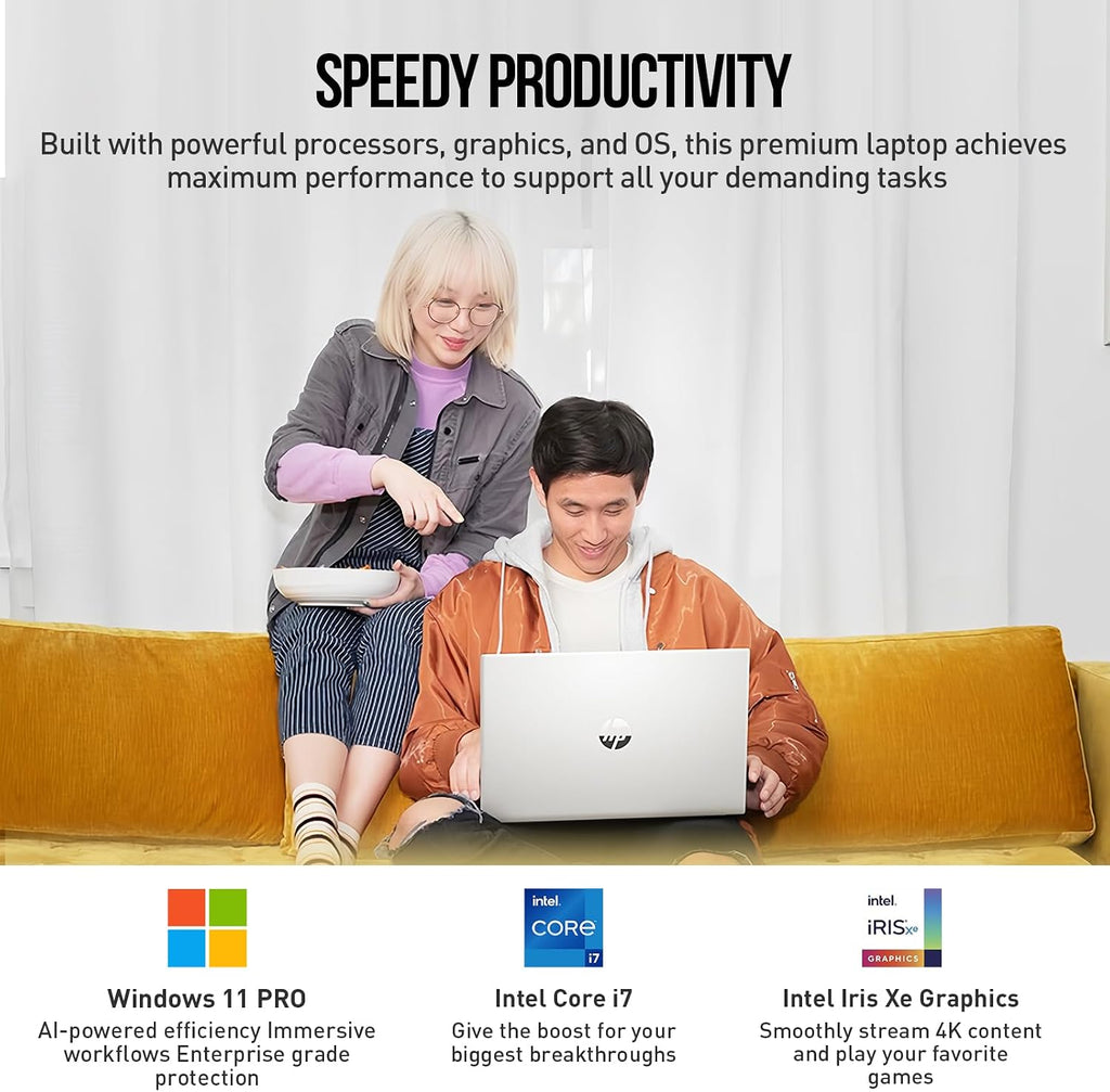 HP 15 Inch Laptop Touchscreen Computer PC, 15.6 FHD IPS Touch Screen Business Laptop, Intel 10-Core i7-1355U, Windows 11 Pro Lifetime Office, 24GB RAM 512GB SSD+512GB Docking Set, 10 Key Number Pad